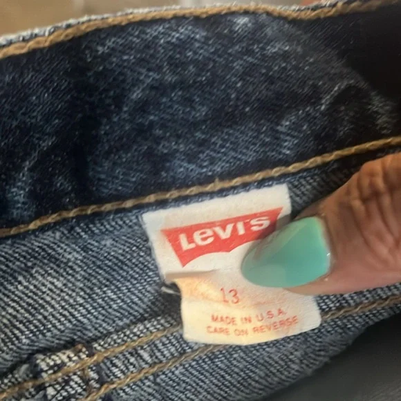 Vintage Levi’s Women’s Acid Wash Back Seam Back Zippers High Rise Tapered Sz 13 - Picture 7 of 8
